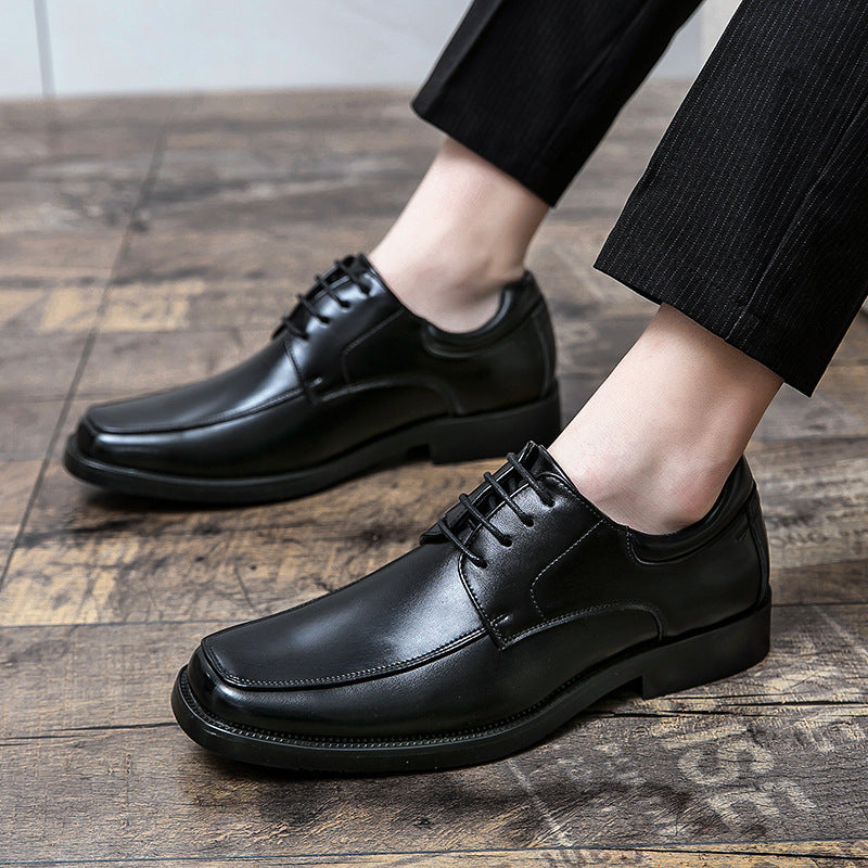 Low-top Square Toe Men's Business Casual Fashion Leather Shoes