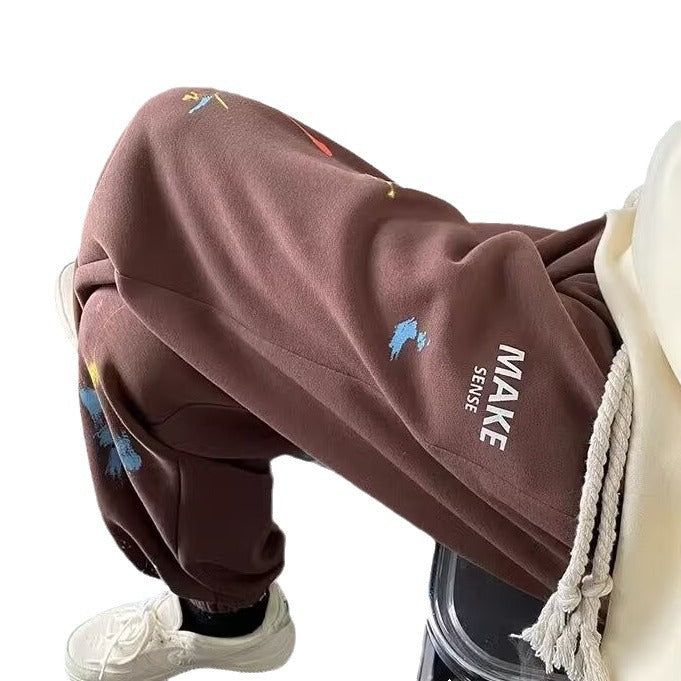 High-street Designer-style Relaxed Jogger Pants In A Cropped Length