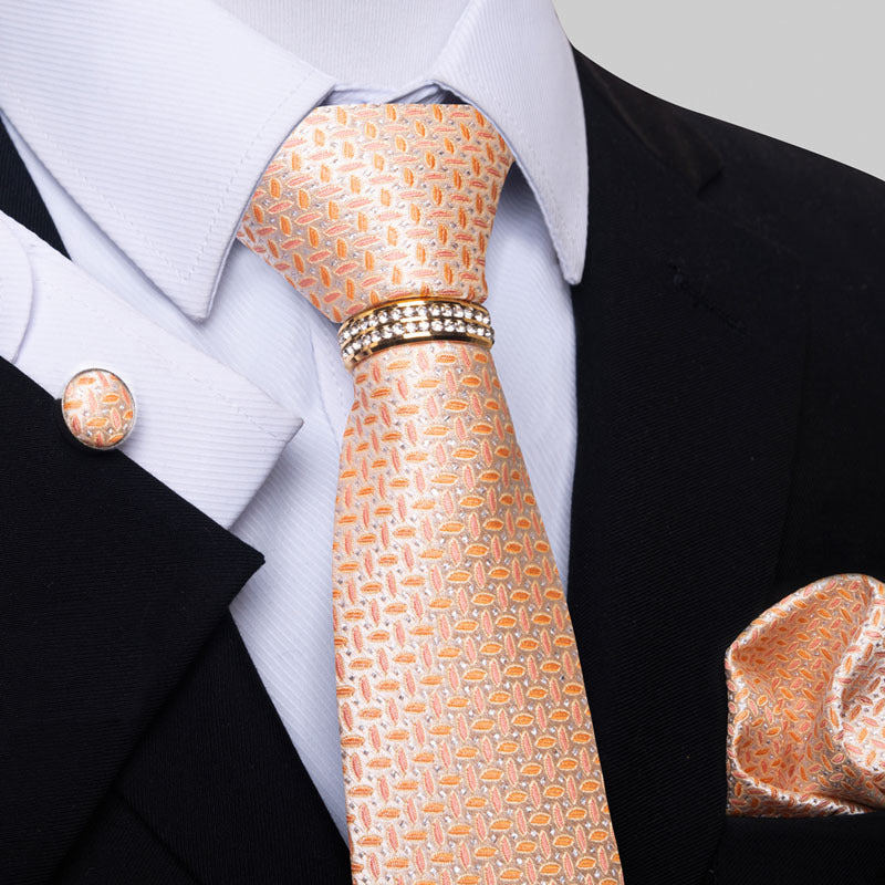 Multi Colored Striped Floral Mens Tie