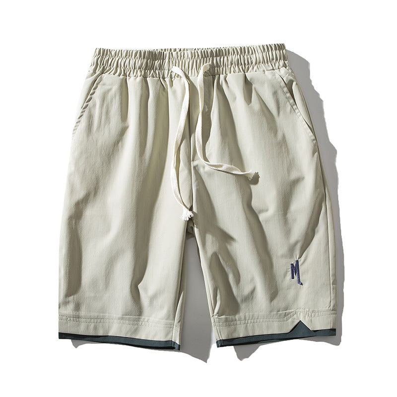 Summer Men's Casual Cropped Pants Breathable All-matching
