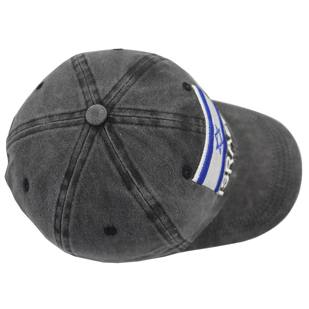 Israel Hats For Men Women, Adjustable Embroidered Cotton Israel Flag Baseball Cap
