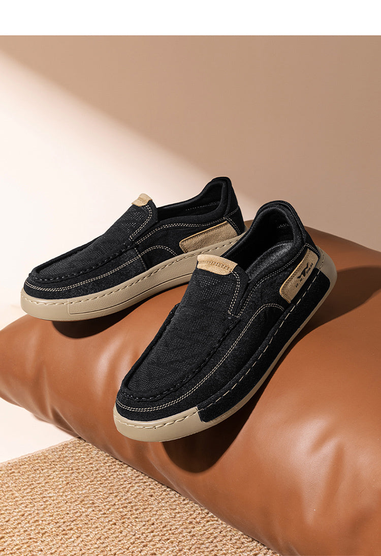 Casual Men's Shoes Lightweight Soft Sole Slip-on Dad Shoes