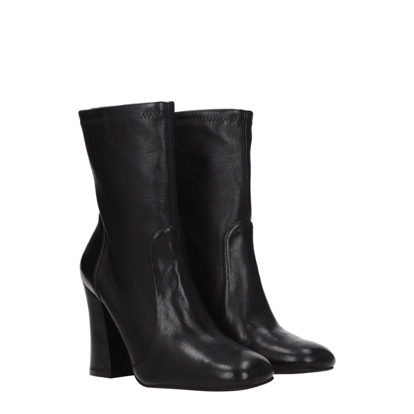 Black Leather Ankle Boots