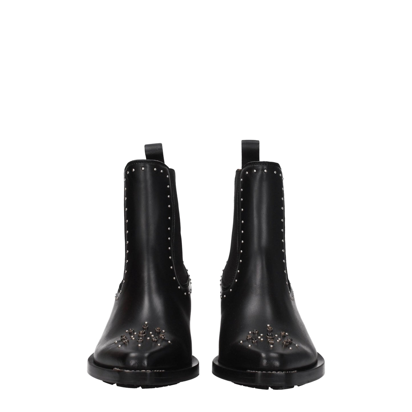 Botines de cuero negro