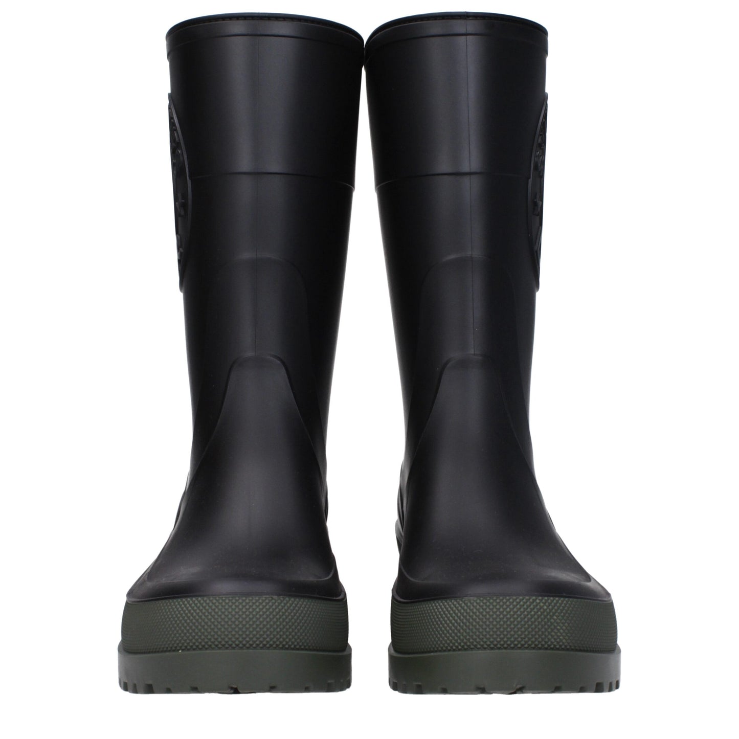 Black Cotton Rain Boots