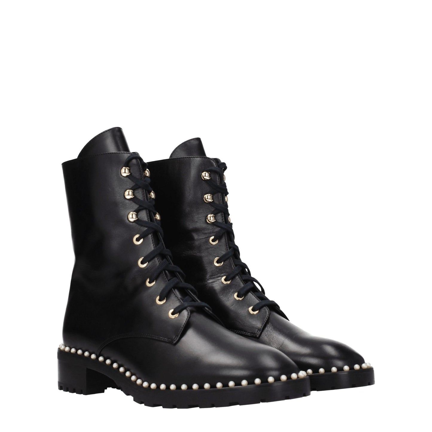 Black Leather Ankle Boots