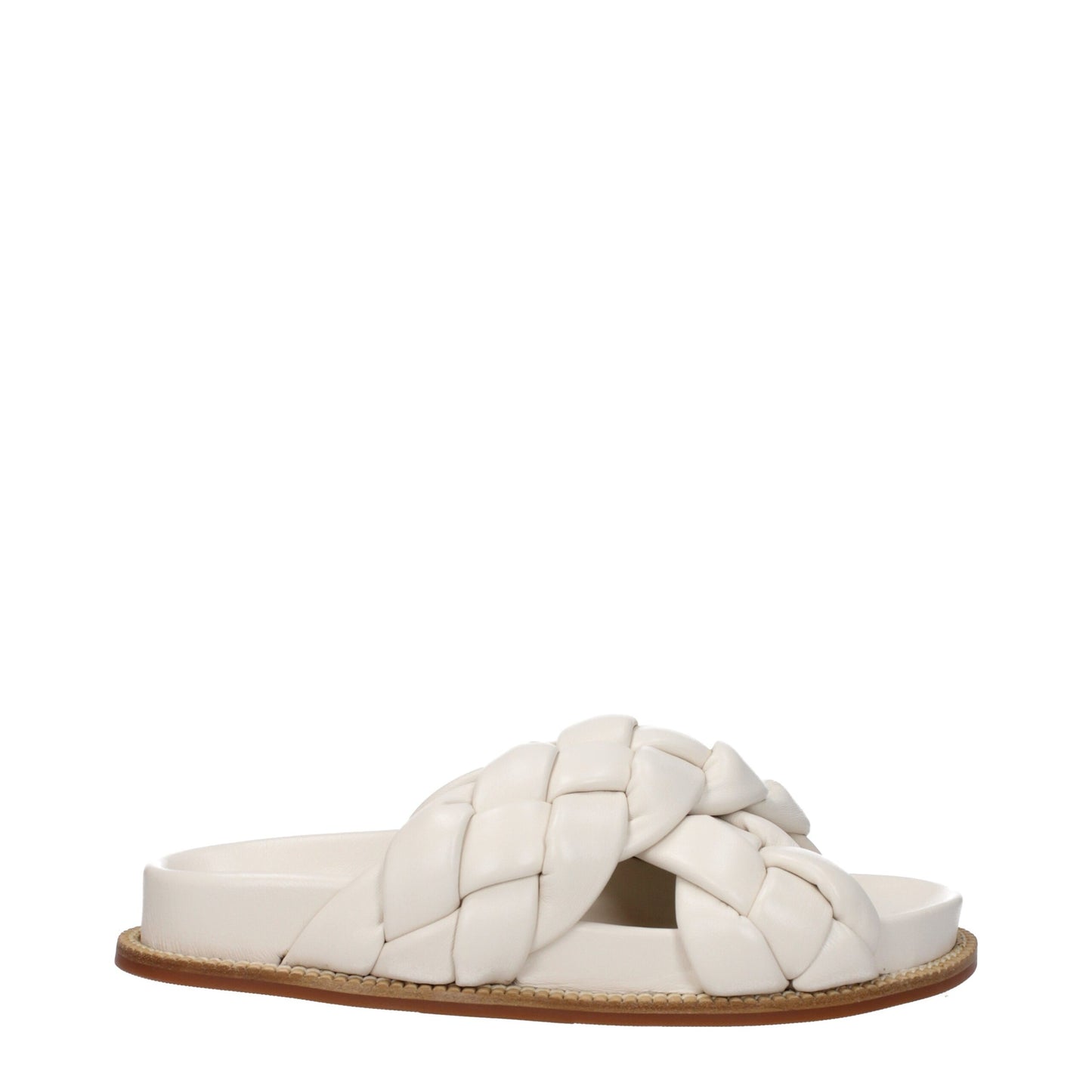 Sandalias de piel beige