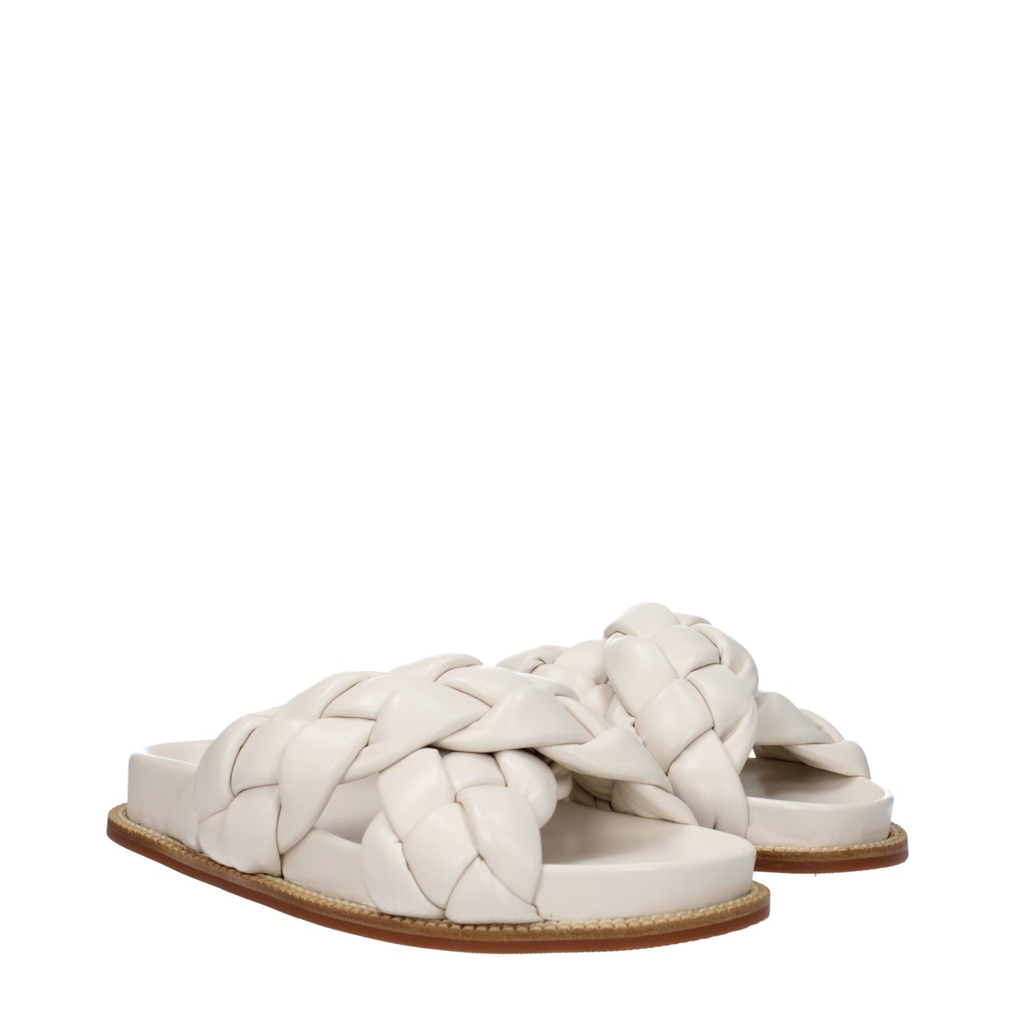 Sandalias de piel beige