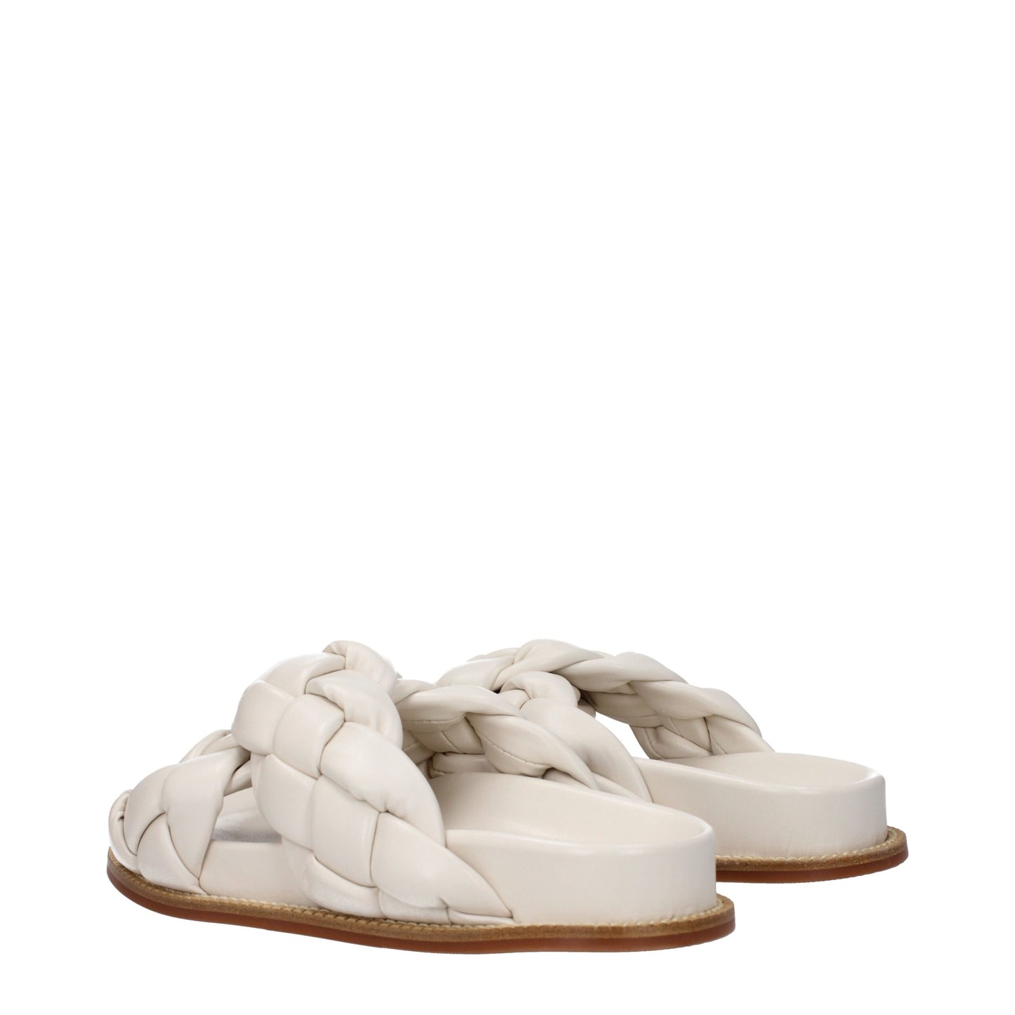 Sandalias de piel beige