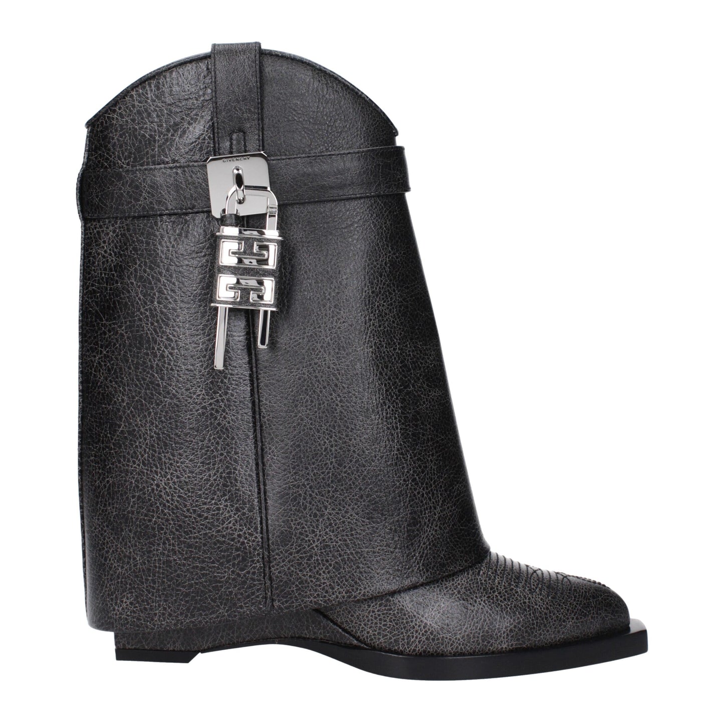 Black Leather Ankle Boots