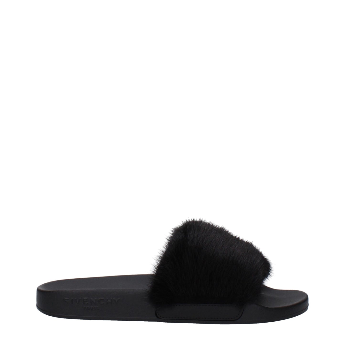 Black Cotton Slippers Sandals