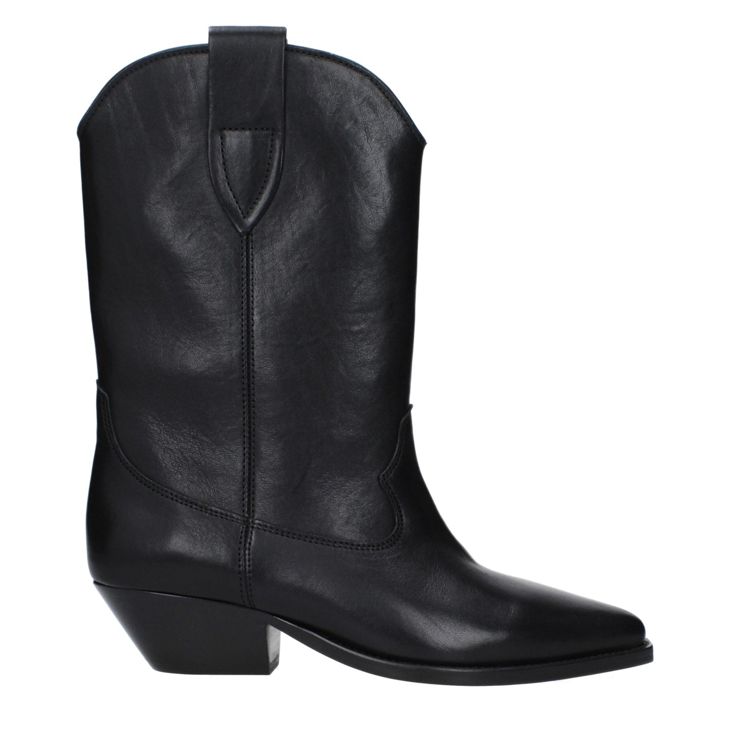 Black Leather Ankle Boots