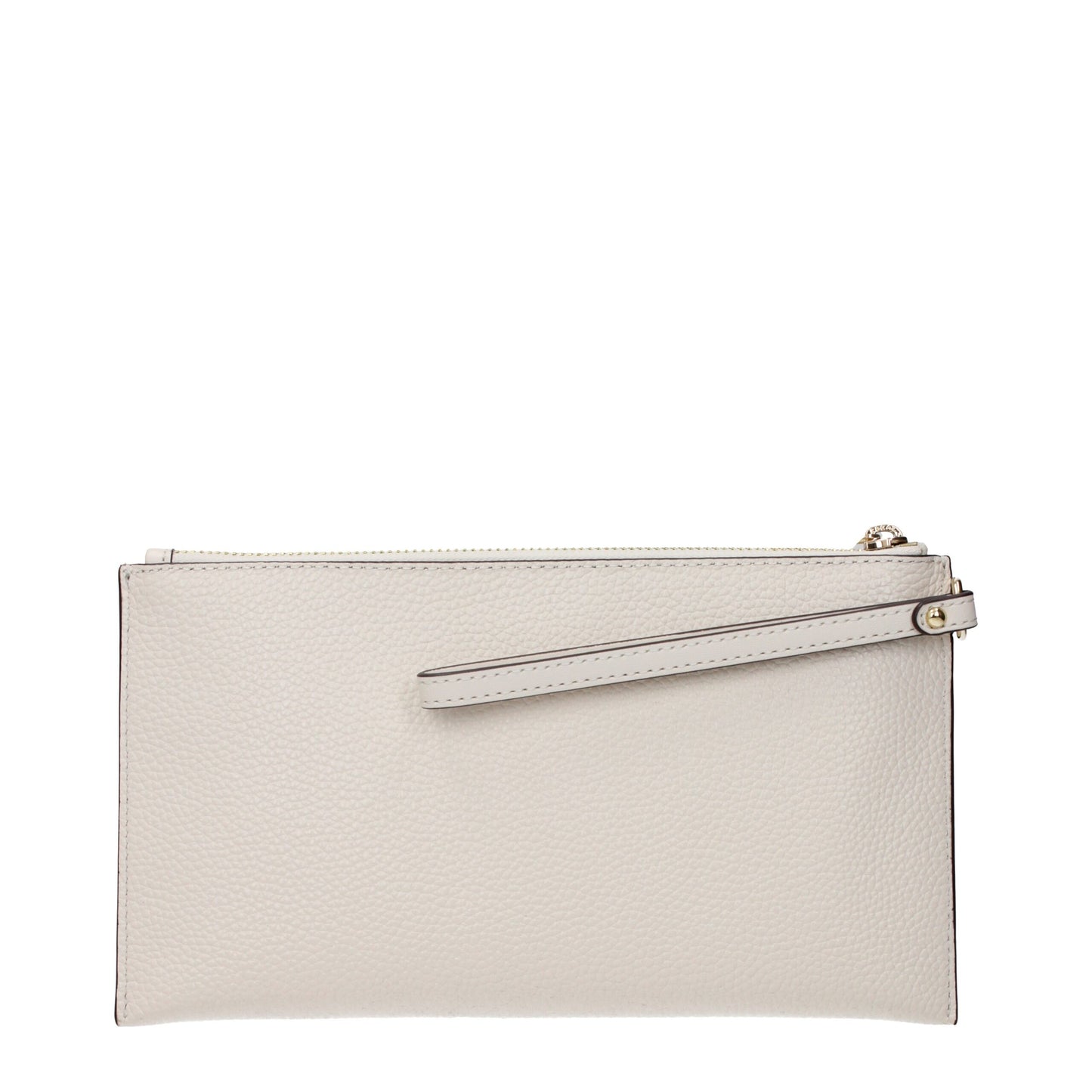Beige Leather Clutch Bags