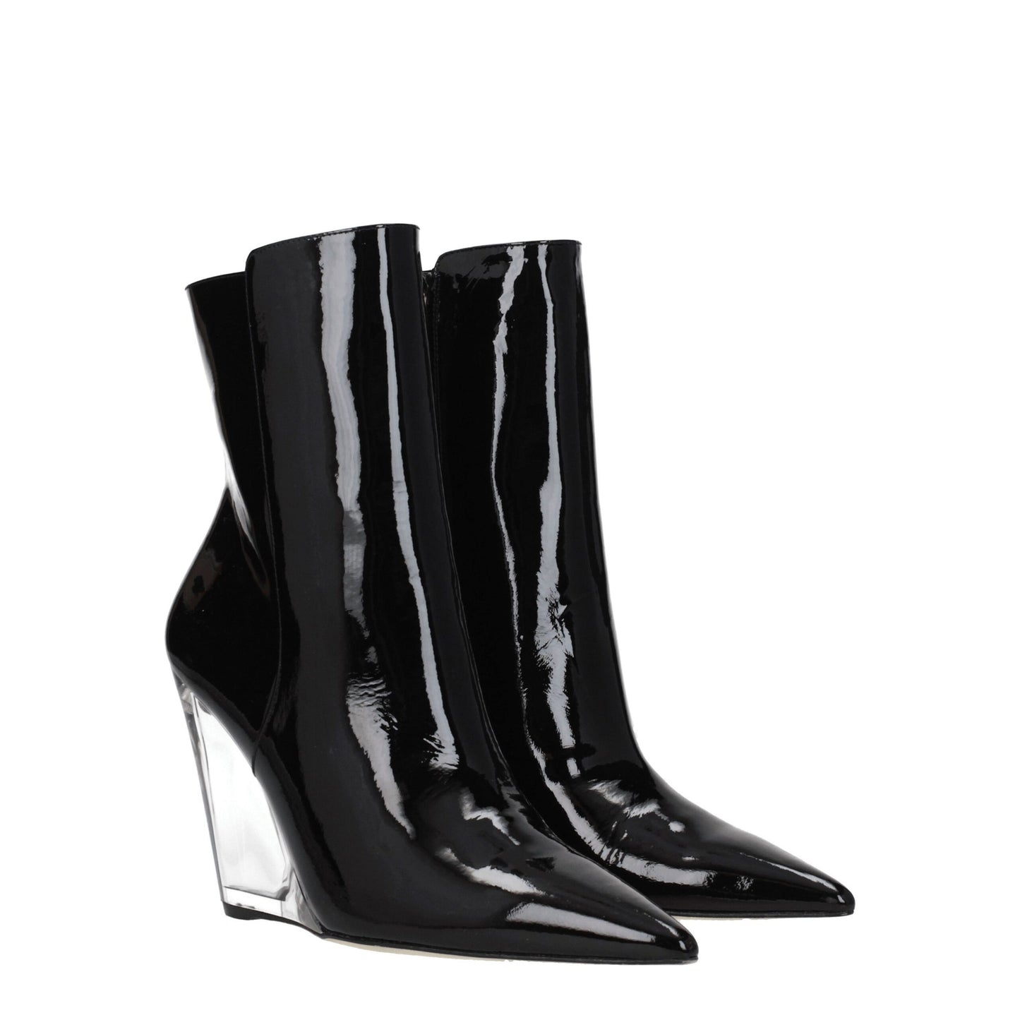 Black Leather Ankle Boots