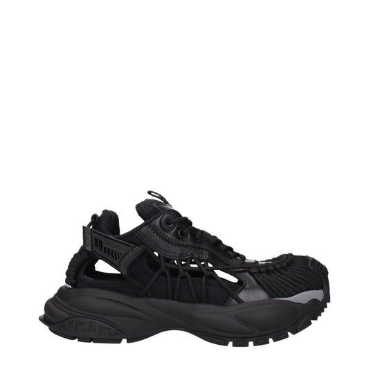 Black Leather Athletic Sneakers