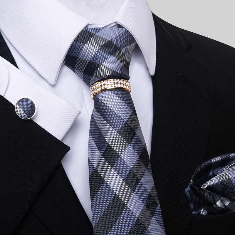 Multi Colored Striped Floral Mens Tie