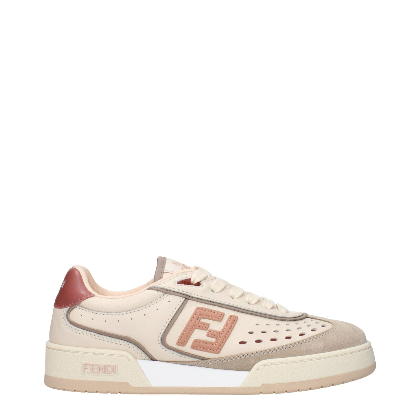 Zapatillas bajas de cuero beige