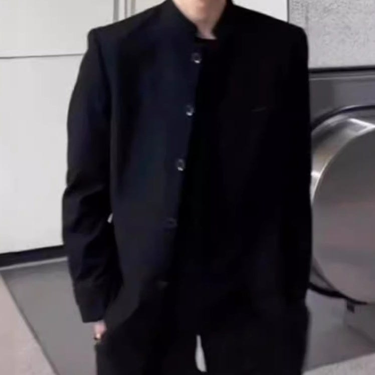 Mens Korean-style Casual Suit Stylish Chinese-style Suit Jacket