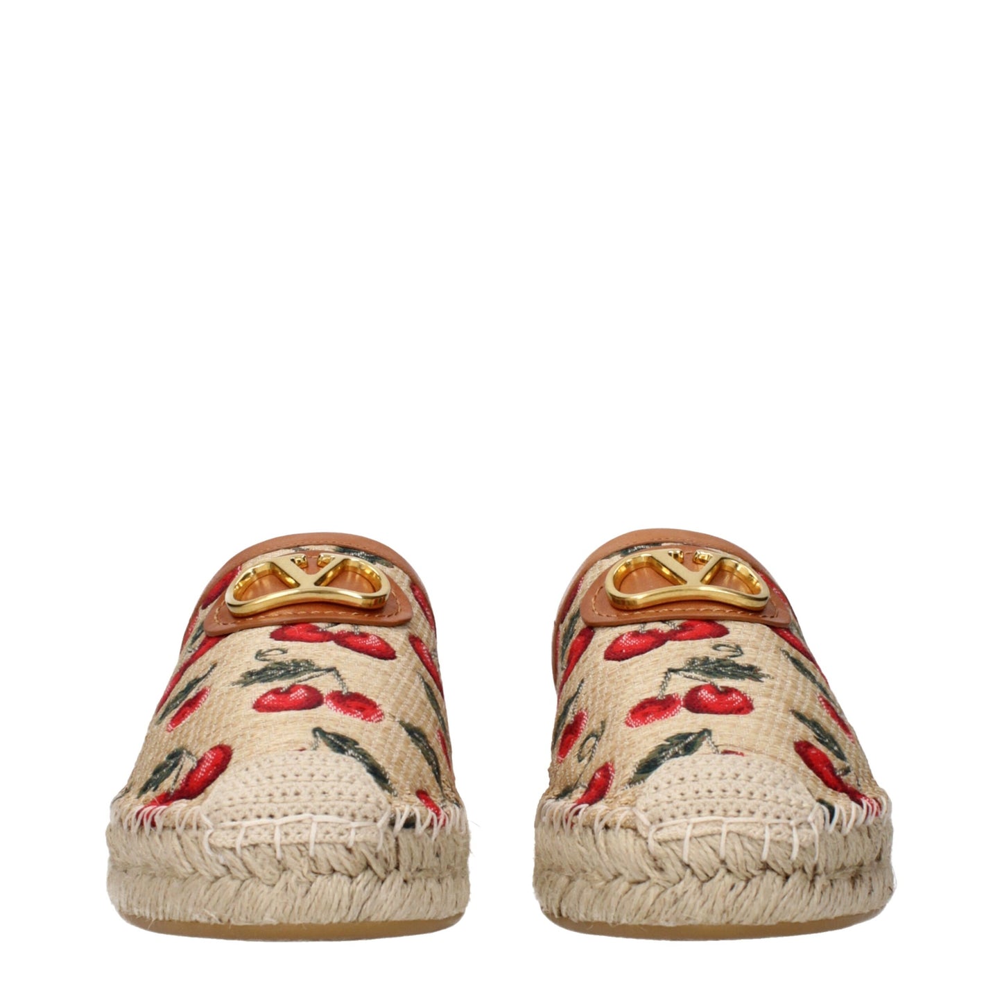Beige Raffia Slippers Sandals