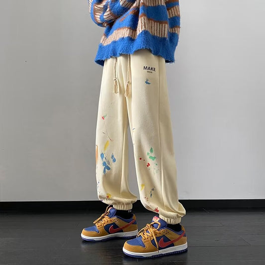 High-street Designer-style Relaxed Jogger Pants In A Cropped Length