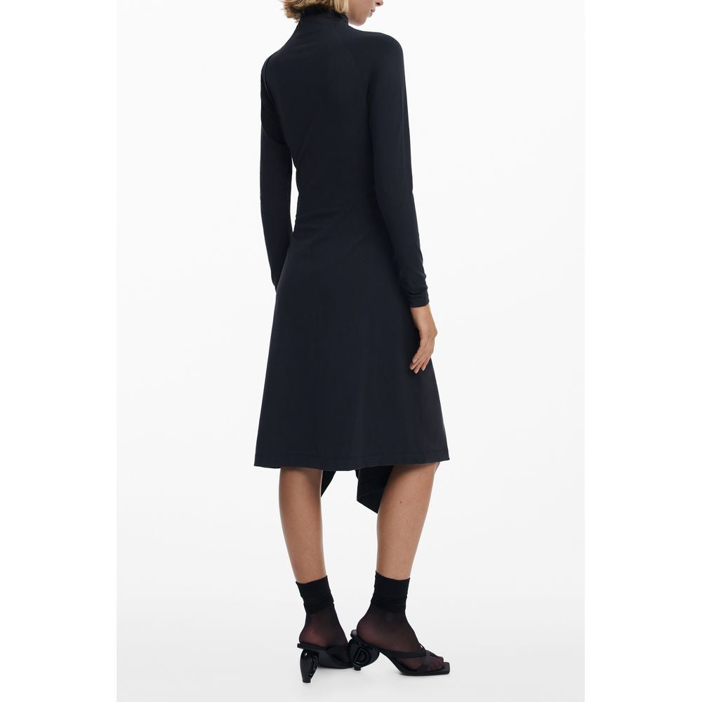 Vestido de algodón negro para mujer