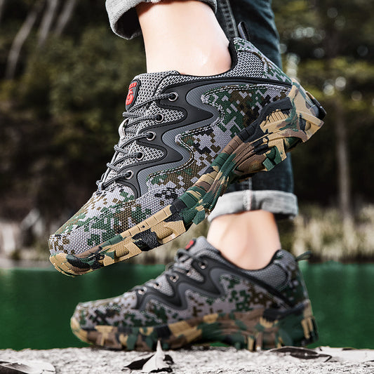 Outdoor Leisure Plus Size Breathable Hiking Shoes Men