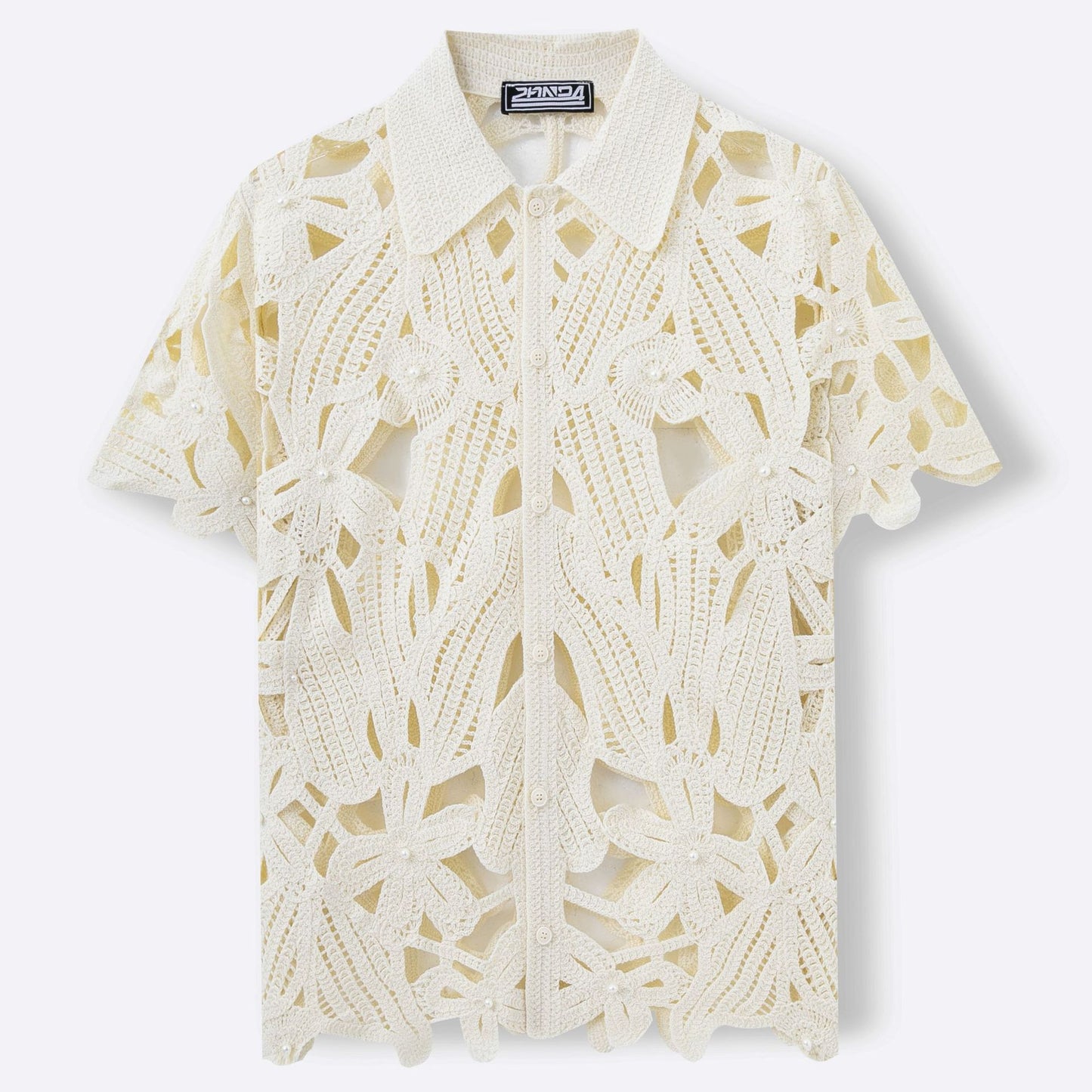 Summer New Hand Crocheting Hollow-out Short-sleeved Sweater Casual