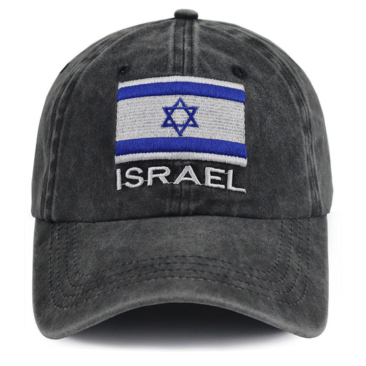 Israel Hats For Men Women, Adjustable Embroidered Cotton Israel Flag Baseball Cap