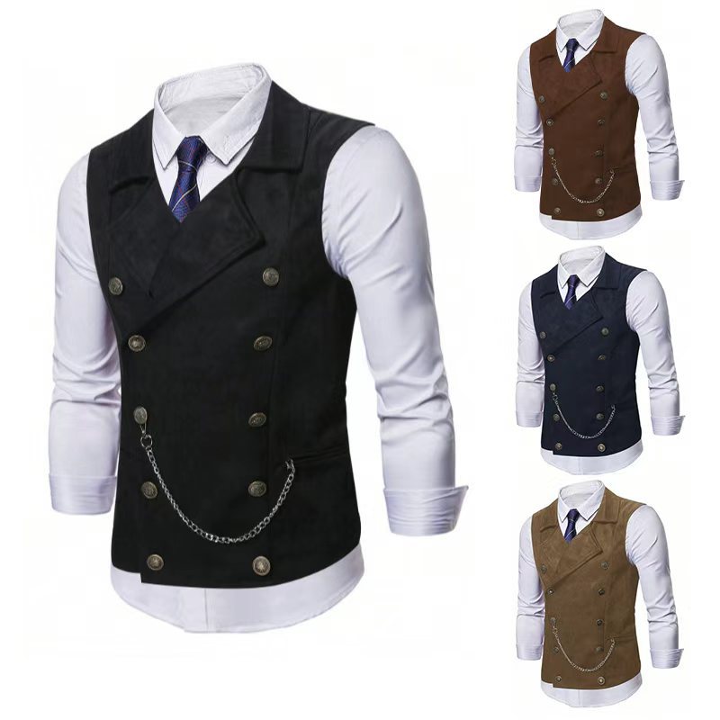 Men's Suit Double Breasted Chain Vest