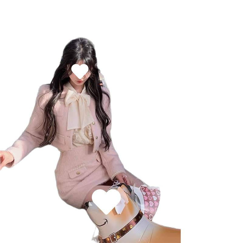 Short Coat Shirt High Waist Short Skirt Elegant Socialite Two-piece Suit