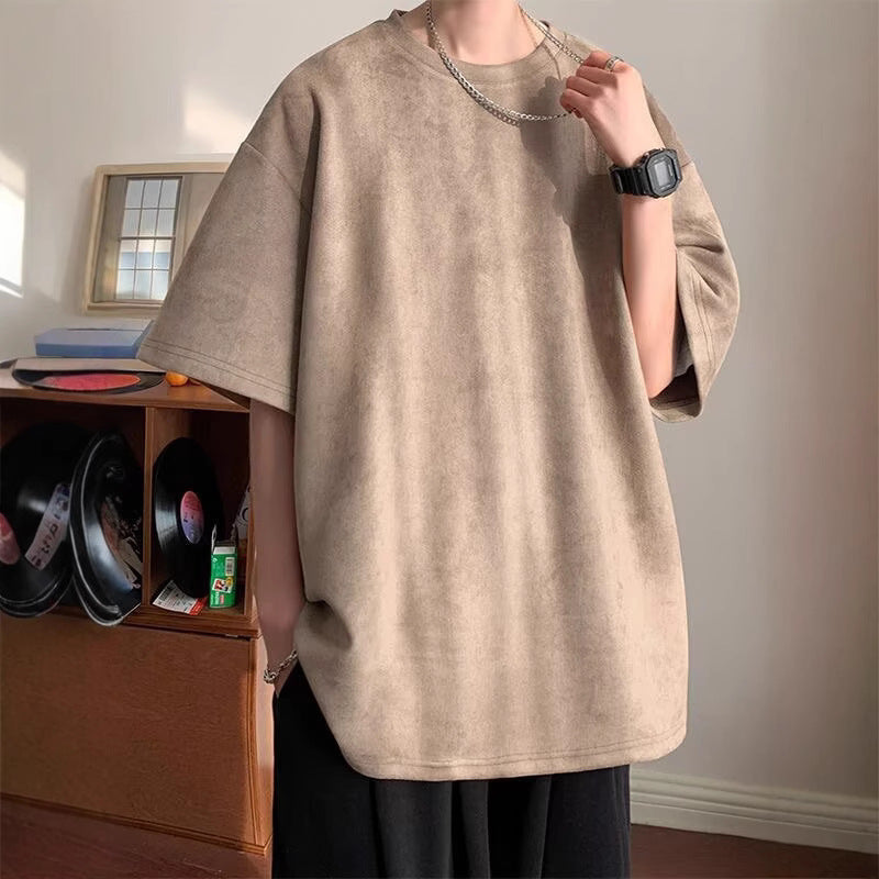 Mens Loose-fitting American-style TopT-shirt