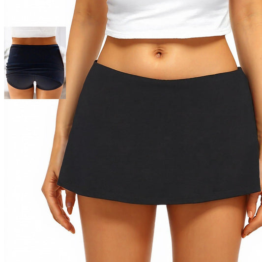 Sports Half-length Tennis Skirt Women's Low Waist Mini