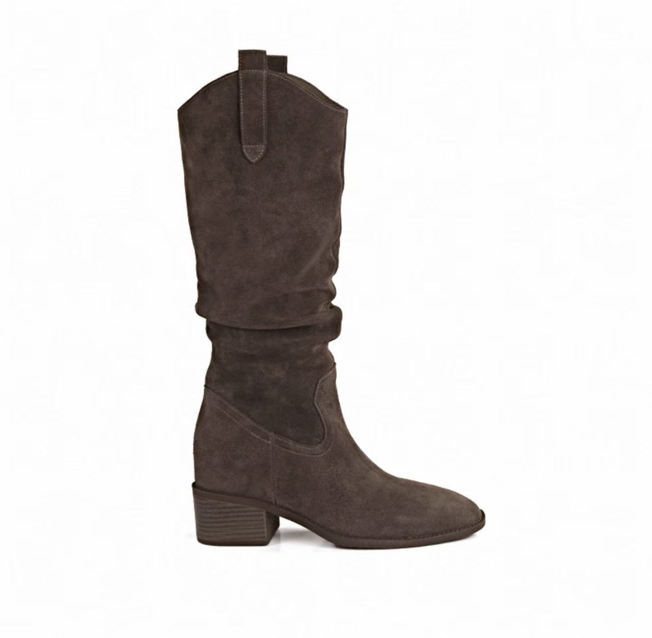 Leather Small Hight Increasing Martin Boots