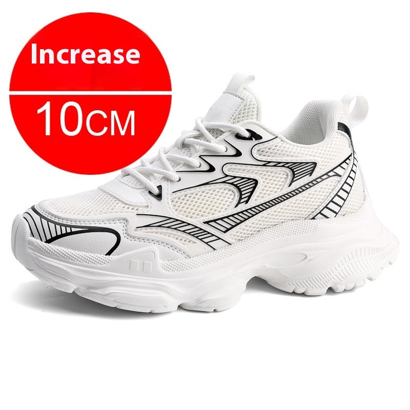 Casual Breathable Clunky Sneakers Platform Height Increasing Shoes