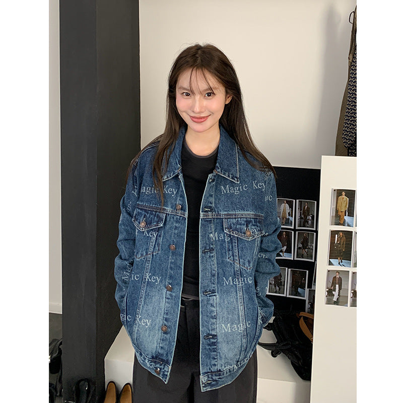 Retro Heavy Industry Cow Coat Women's Jacket