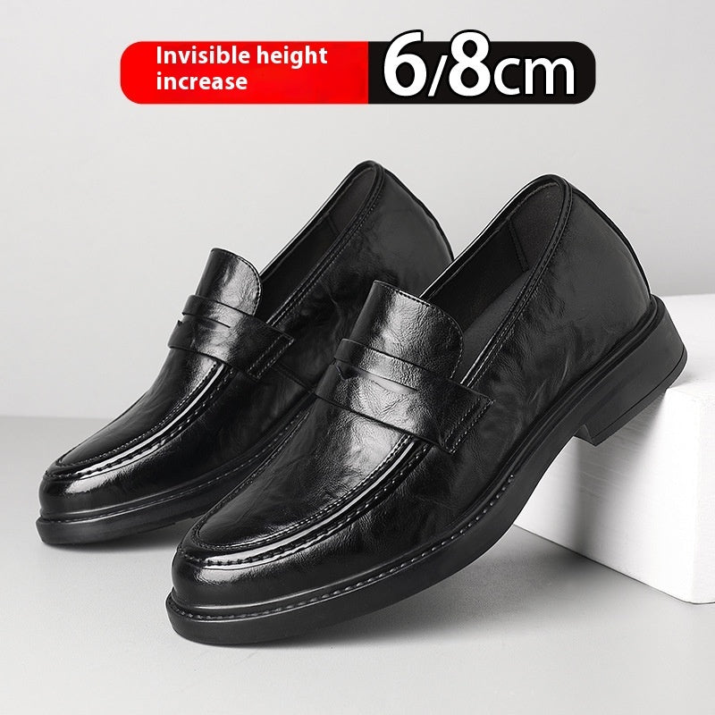 Increased By Slip-on Business Casual Leather Shoes